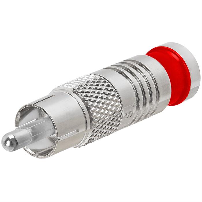Platinum Tools 18061 SealSmart Compression RCA Connectors for RG59 Cable - 6pc Red
