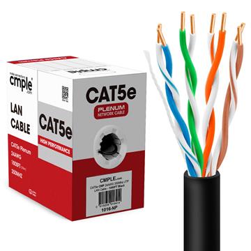 UTP CMR Cat5e Riser Black Cable 1000ft Box