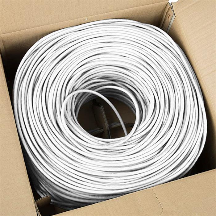 CAT5e 1000 Feet Premium UTP Ethernet Cable 24AWG Bulk Network Wire, White	