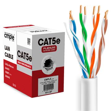 CAT5e 1000 Feet Premium UTP Ethernet Cable 24AWG Bulk Network Wire, White