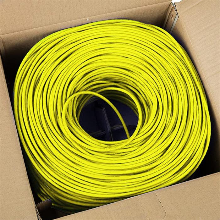 CAT5e 1000 Feet Premium UTP Ethernet Cable 24AWG Bulk Network Wire, Yellow	