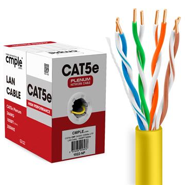 CAT5e 1000 Feet Premium UTP Ethernet Cable 24AWG Bulk Network Wire, Yellow