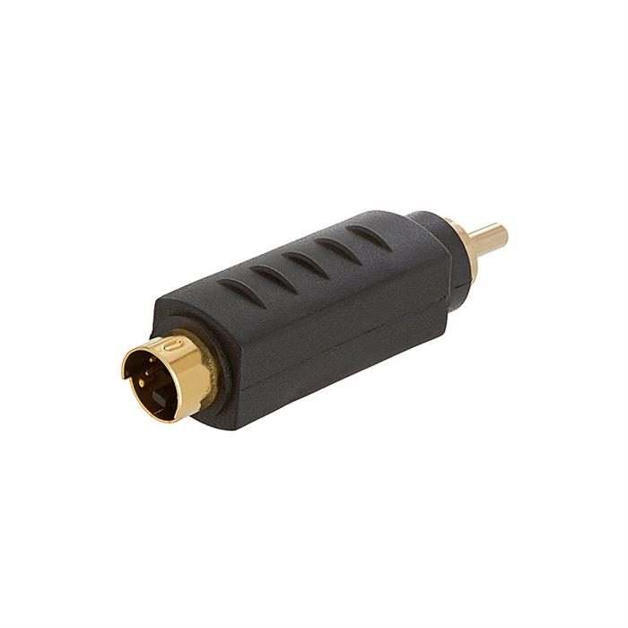 S-VHS 4Pin Plug to RCA Plug Adapter
