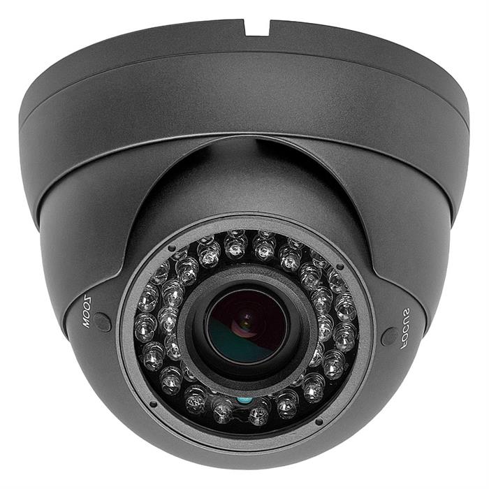 Security Indoor/Outdoor Dome Camera 1000TVL (Dark Gray) 36IR - 2.8-12mm Varifocal