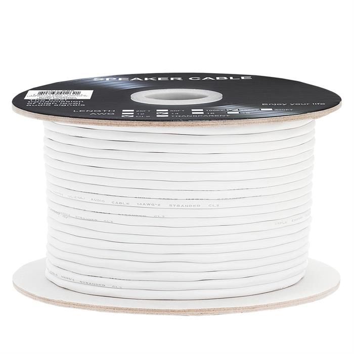 14AWG CL2-Rated Two-Conductor In-Wall Speaker Cable – 250 Feet