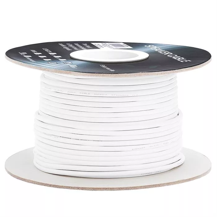 Speaker Wire 250ft 18AWG 2-Conductor White | In-Wall | CL2 Speaker Cable