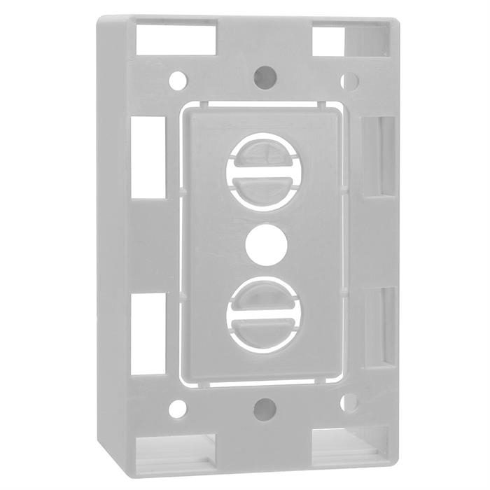 Surface Mount Junction Box for Single-gang Wall Plates - White