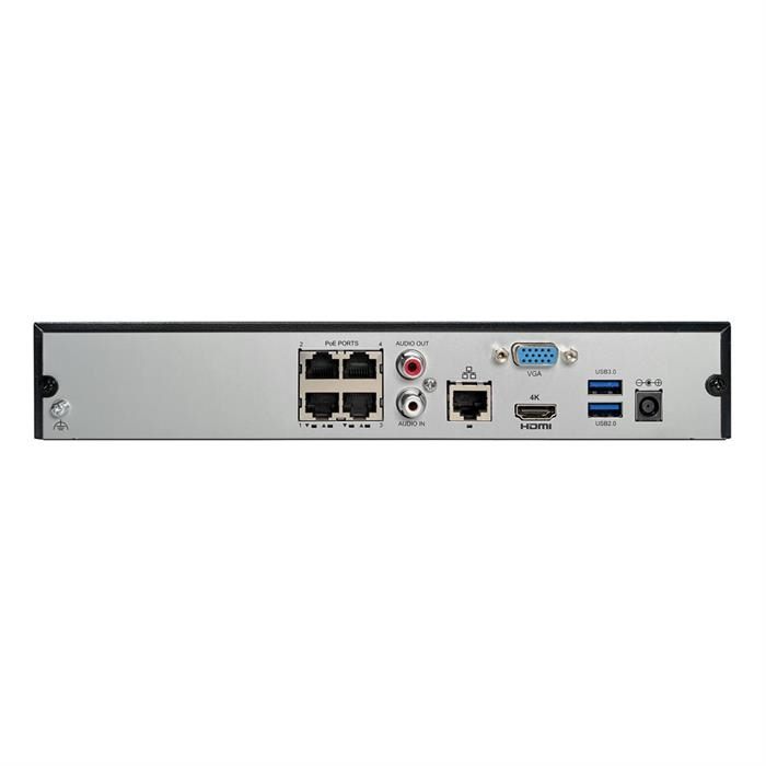 Rear view Uniview 4 Port Network video recorder	