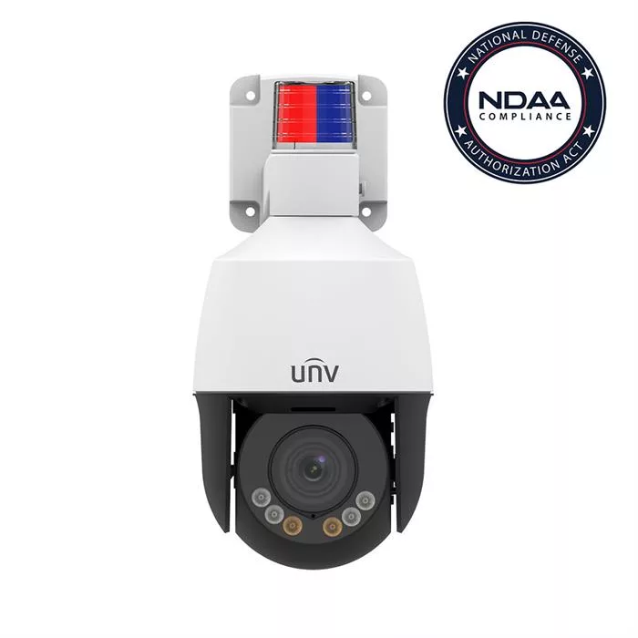 Uniview 5MP Mini PTZ IP Camera, 2.8-12mm Motorized Varifocal Lens, LightHunter Active Deterrence, Security Camera with Alarm, Strobe Siren, Motion Tracking (IPC675LFW-AX4DUPKC-VG)