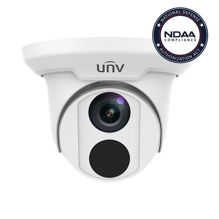 Uniview 8MP Turret IP Camera, 2.8mm Fixed Lens, Vandal-resistant, IR, 4K Network Security Camera (IPC3618SR3-DPF28LM-F)