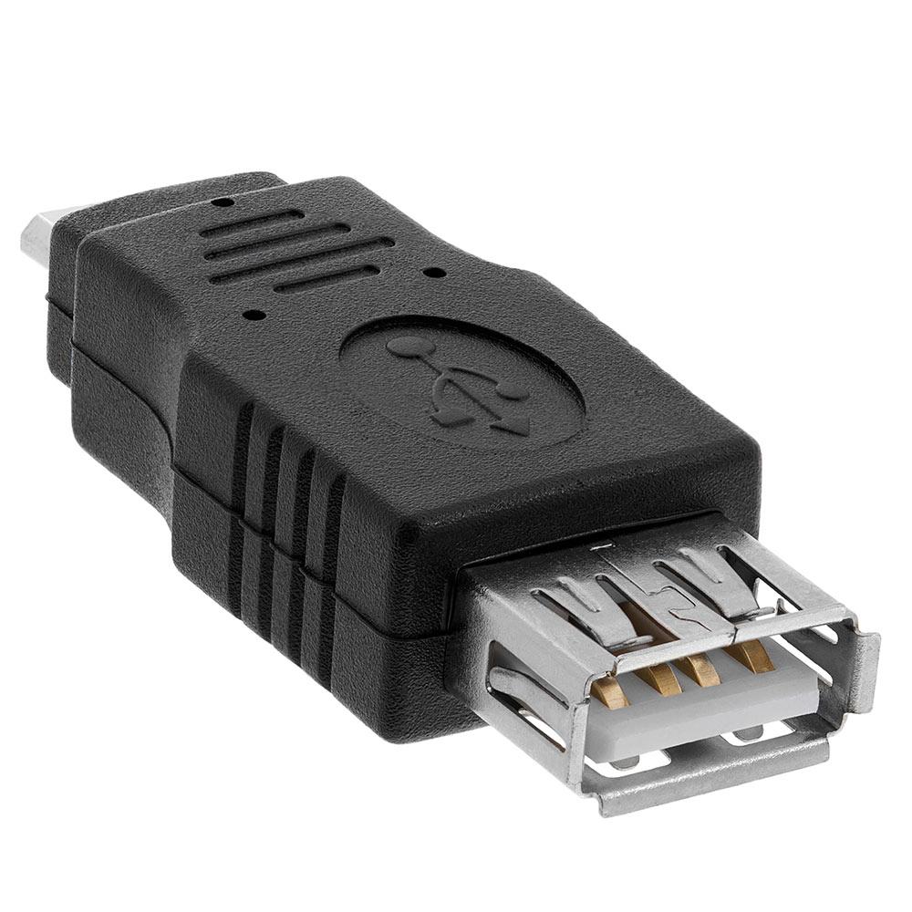 nikkel Skuespiller besøgende USB 2.0 A Female to Micro B 5-Pin Male Adapter