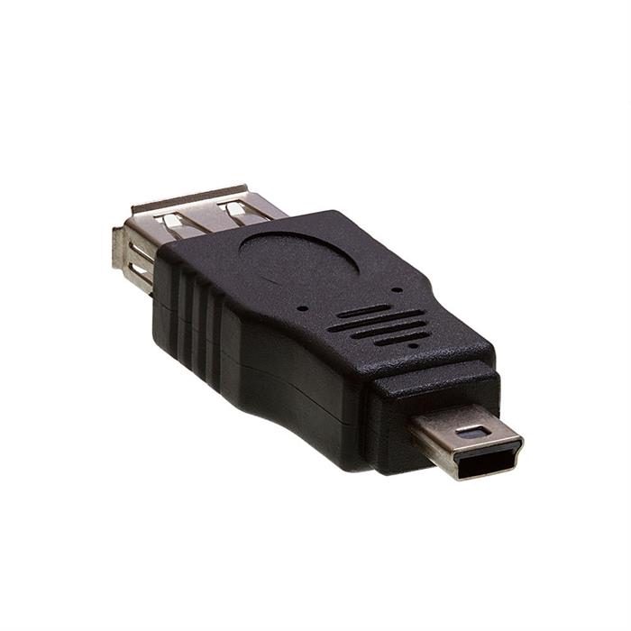 USB 2.0 A Female to Mini B 5-Pin Male Adapter