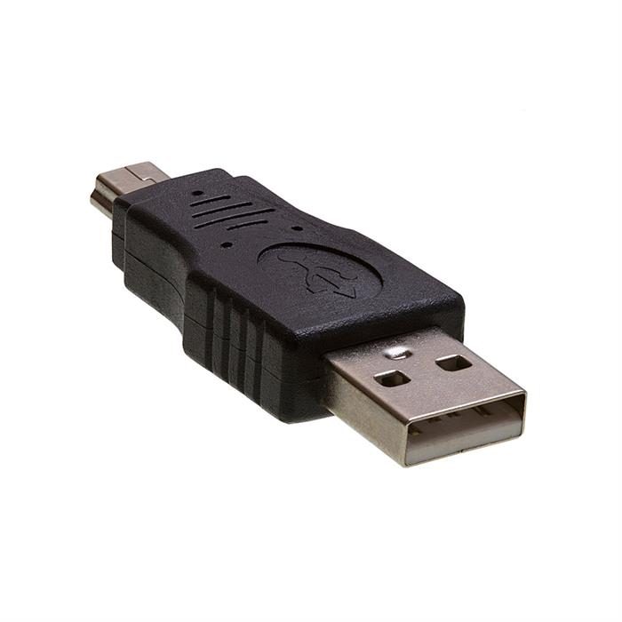 USB 2.0 A Male to Mini B 5-Pin Male Adapter