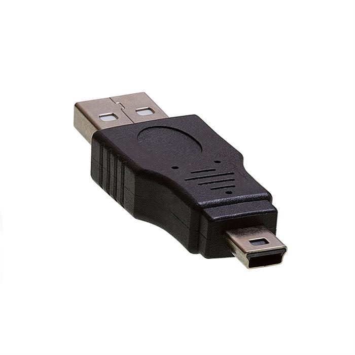 USB 2.0 A Male to Mini B 5-Pin Male Adapter