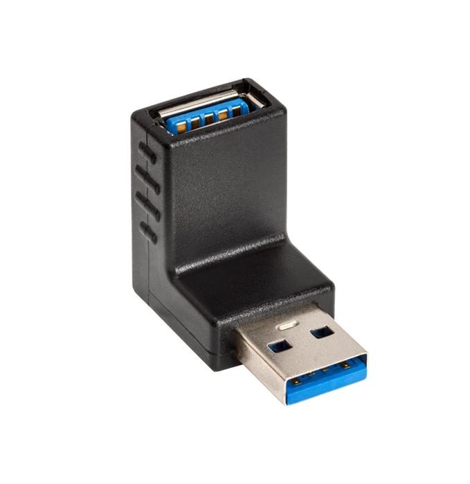 USB 3.0 A Male to A Female Right Angle Adapter - 90 Degree
