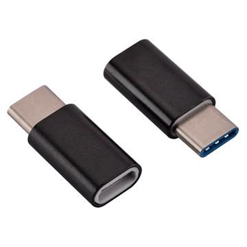 USB-C Adapter, USB Type C (male) to Micro USB (female) Adapter for Data Syncing and Charging, Black