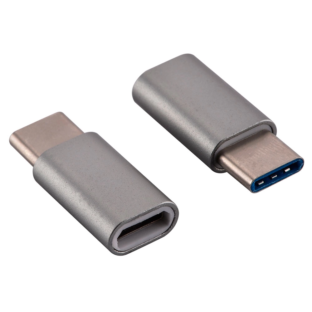 USB-C Adapter, USB Type (male) to Micro USB Adapter for Data Syncing and Charging, Space Gray