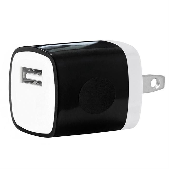 USB Home Wall Charger Travel Adapter for iOS and Android Mobile Devices, Black