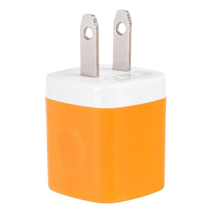 USB Home Wall Charger Travel Adapter for iOS and Android Mobile Devices, Orange