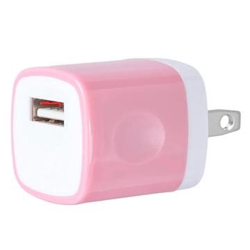 USB Home Wall Charger Travel Adapter for iOS and Android Mobile Devices, Rose