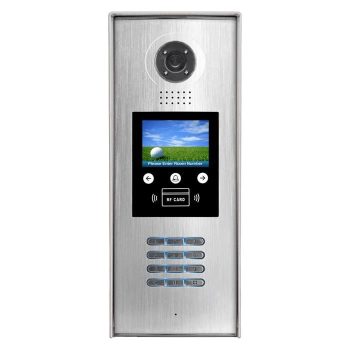 Video Intercom Entry Panel – DMR18S/ID-F Door Entry Camera Panel with 3.5 Inch TFT, Digital Keypad, RFID Reader, Aluminum Alloy Housing, Surface Mount
