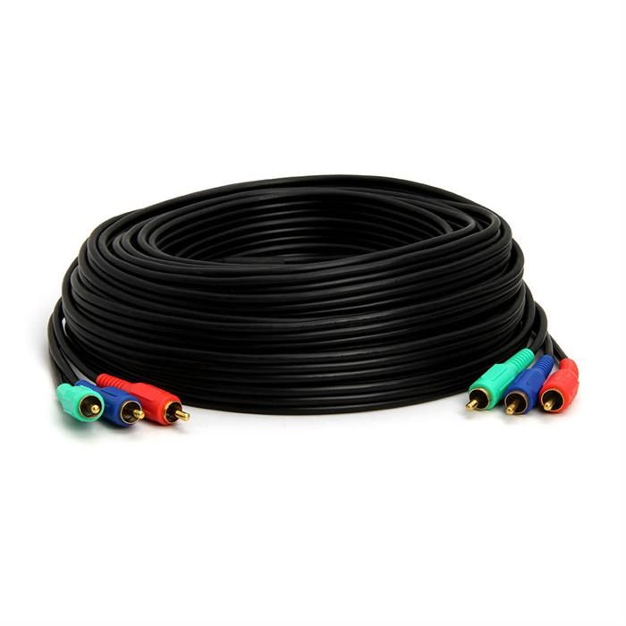 Video/Audio 3 RCA Bundled Cables For Component Video, 50 Feet