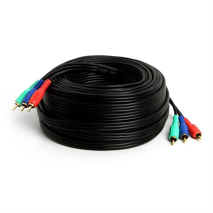 Video/Audio 3 RCA Bundled Cables For Component Video, 75 Feet
