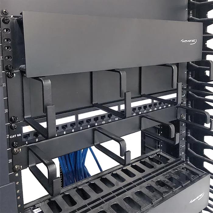 2U Cable Management Panel on Rack