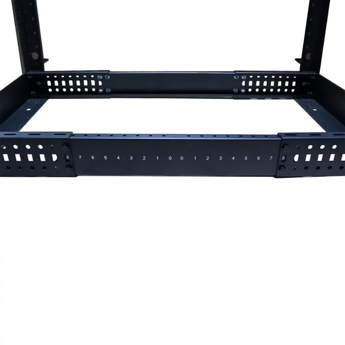 4 Post 45U Server Rack - Numerated Bottom Section Will Help With Depth Adjustment