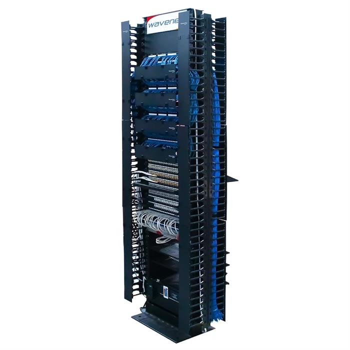 Double-Sided Cable Manager on Rack