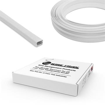 Wire Trak On A Roll 3/4" H x 1/2" W, 50 FT, White, Raceway, Cable Management